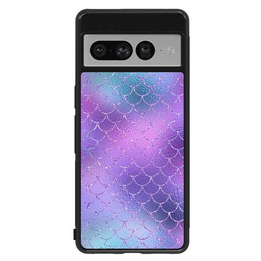 Purple Glitter Pastel Mermaid Scales Google Phone Case