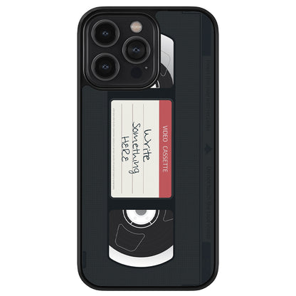 VHS Video Cassette Tape Black and Red Personalized | Apple iPhone Case