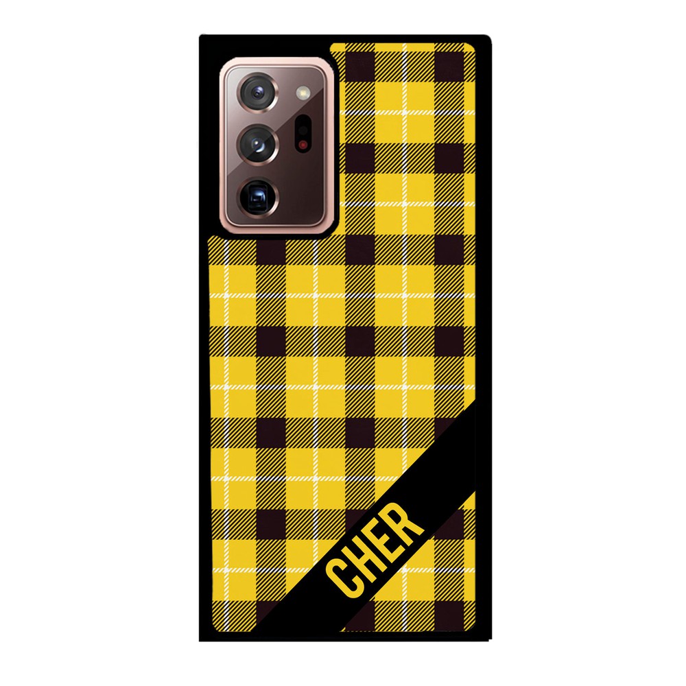 90s Yellow Plaid As If Retro Personalized | Samsung Phone Case