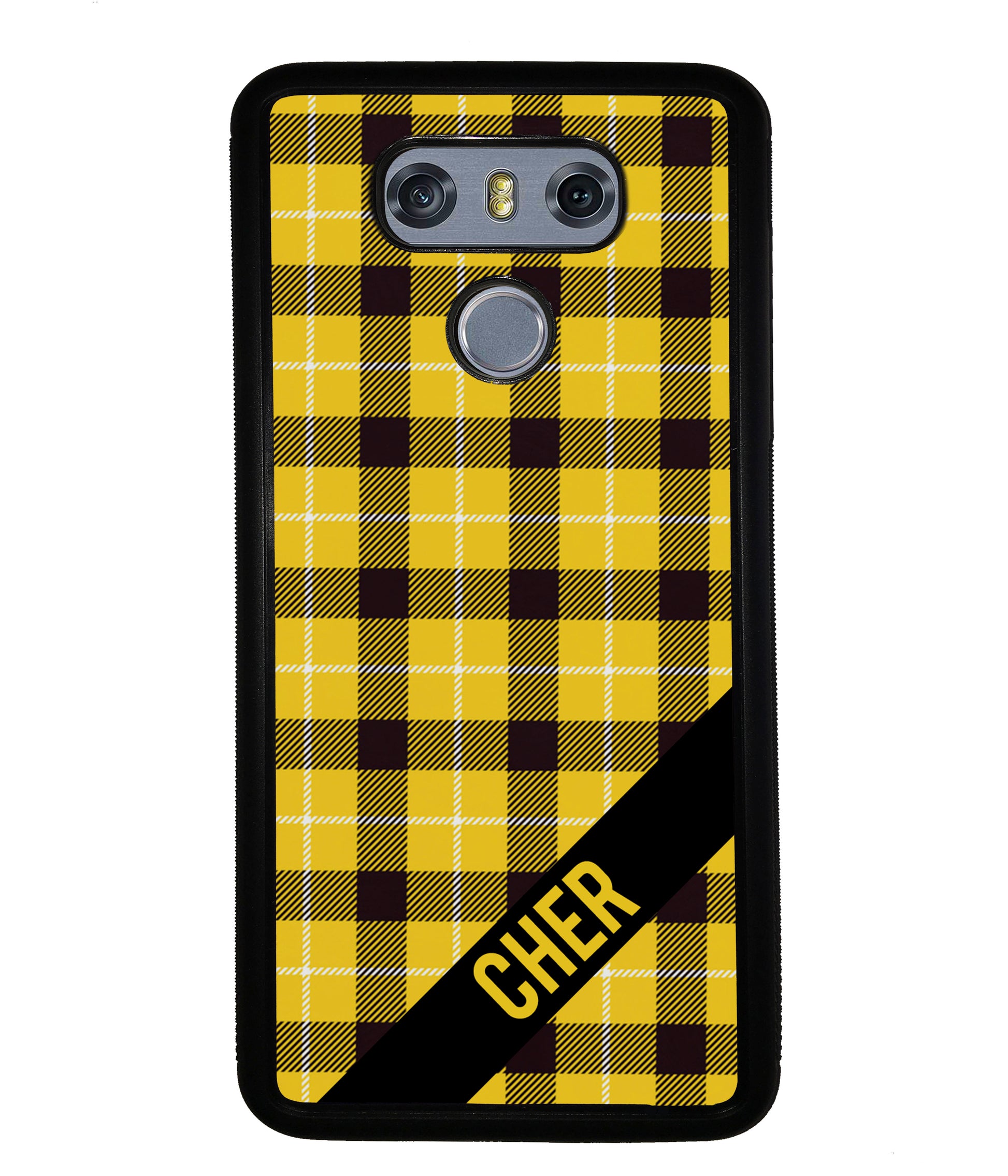 90s Yellow Plaid As If Retro Personalized | LG Phone Case