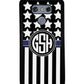 American Flag Cop Blue Line Circle Monogram | LG Phone Case