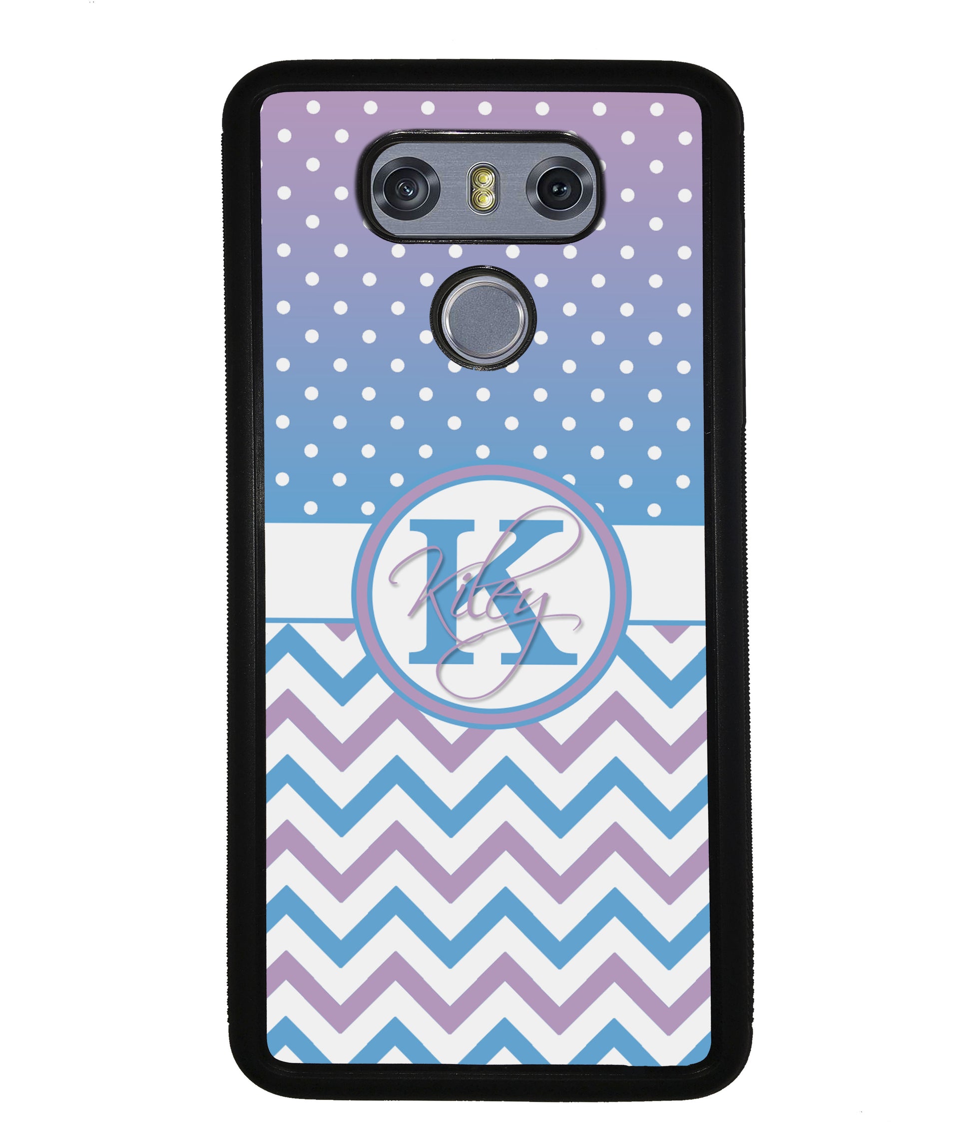Aqua Lilac Personalized Chevron | LG Phone Case