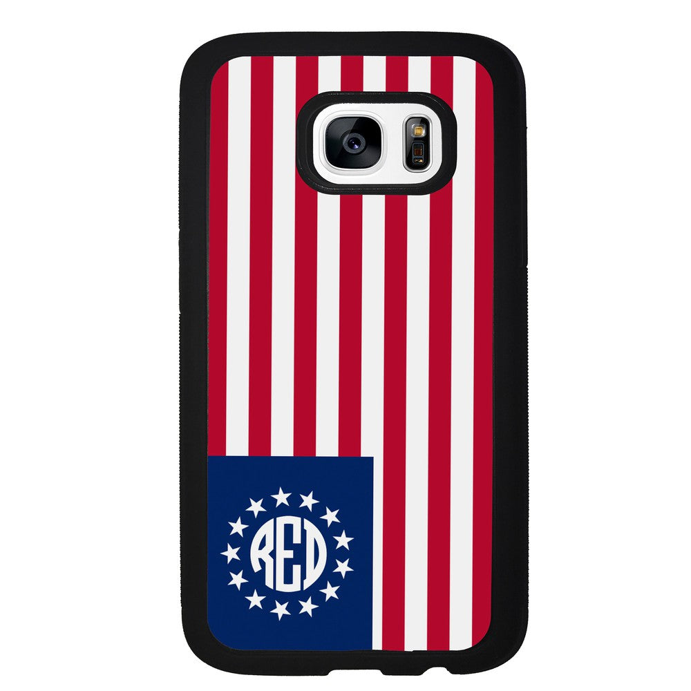 Betsy Ross Flag Personalized Monogram | Samsung Phone Case
