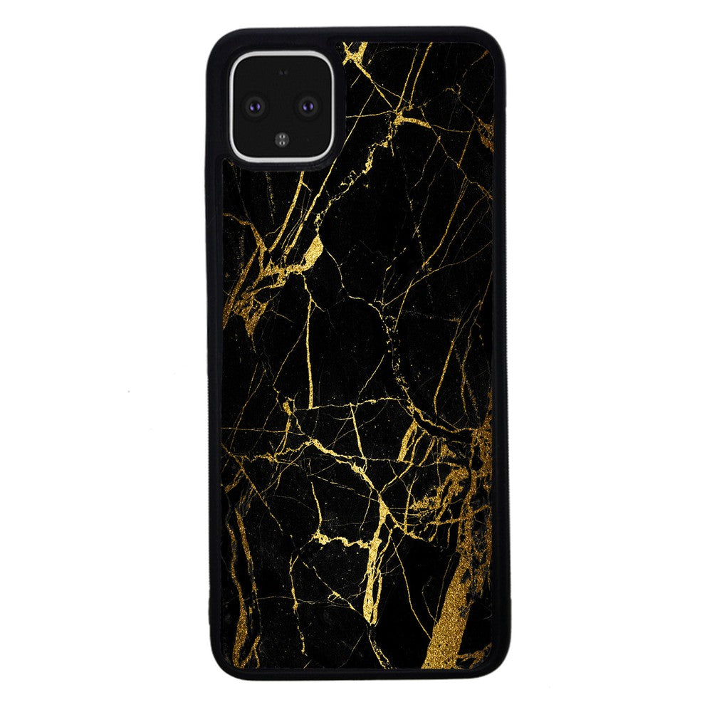 Gold and Black Marble Google Phone Case