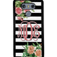 Vintage Pretty Flower Bars Monogram | LG Phone Case
