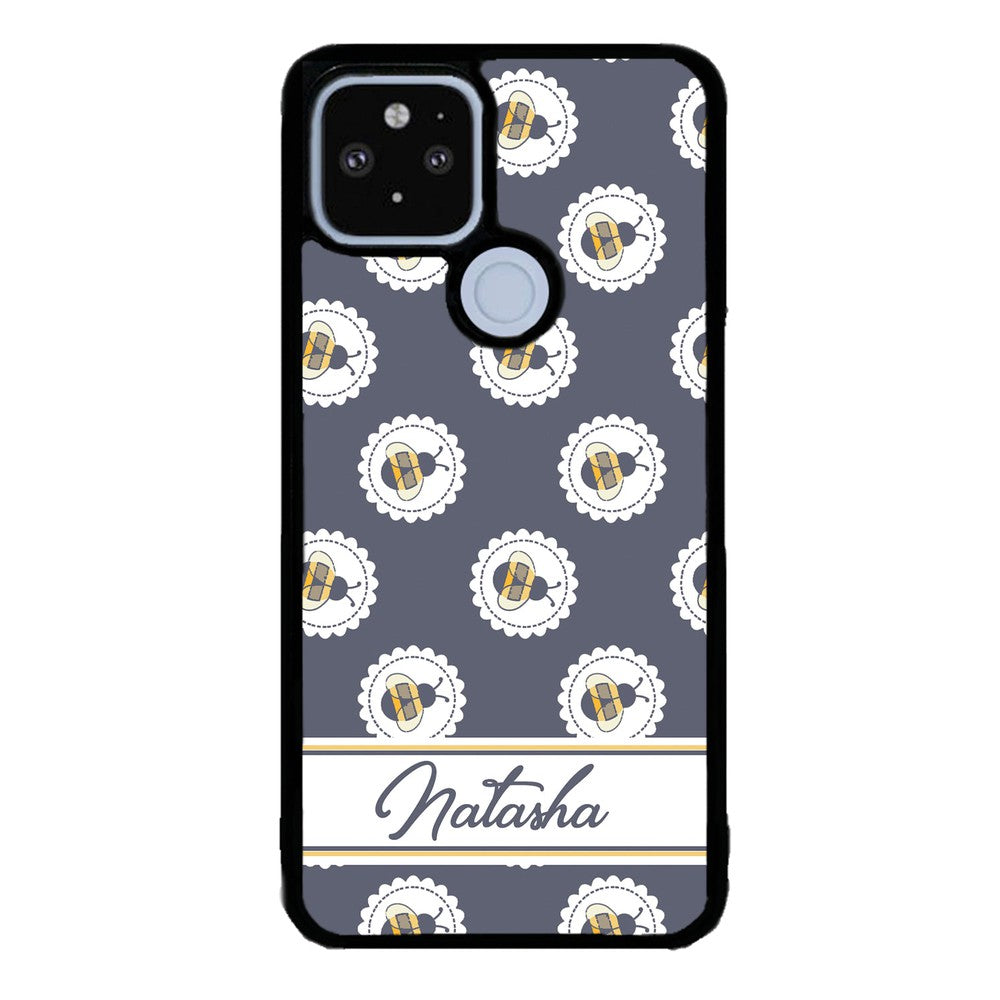 Blue Honey Bumble Bee Personalized | Google Phone Case