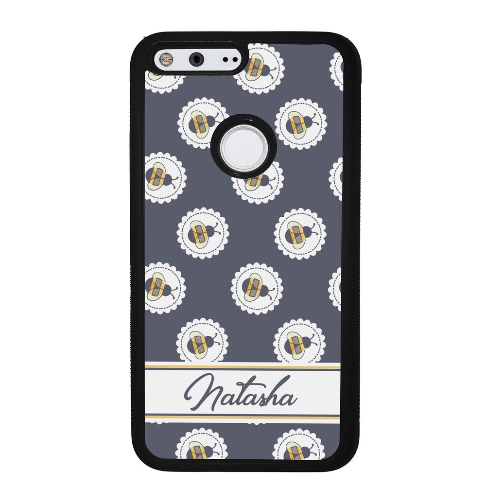 Blue Honey Bumble Bee Personalized | Google Phone Case