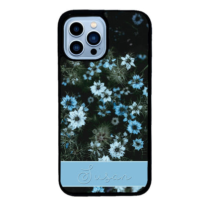 Blue Flowers Personalized | Apple iPhone Case
