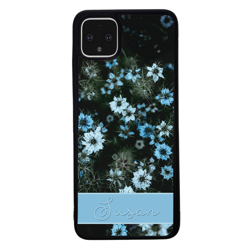 Blue Flowers Personalized | Google Phone Case