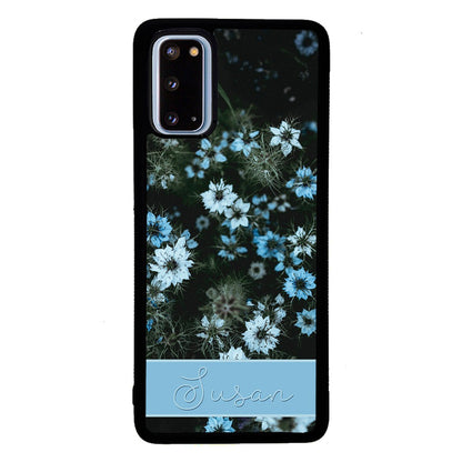 Blue Flowers Personalized | Samsung Phone Case