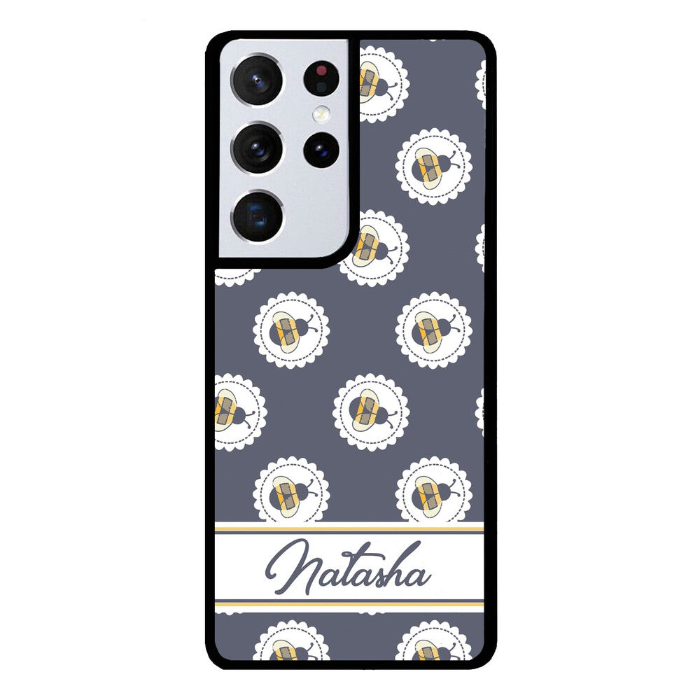 Blue Honey Bumble Bee Personalized | Samsung Phone Case