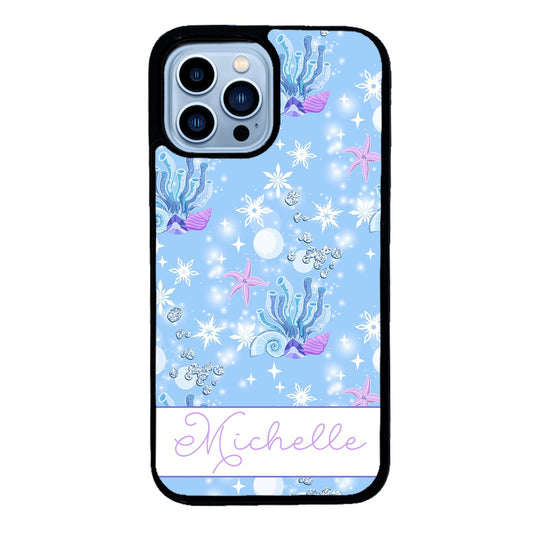 Sea Shells Coral and Starfish Personalized | Apple iPhone Case
