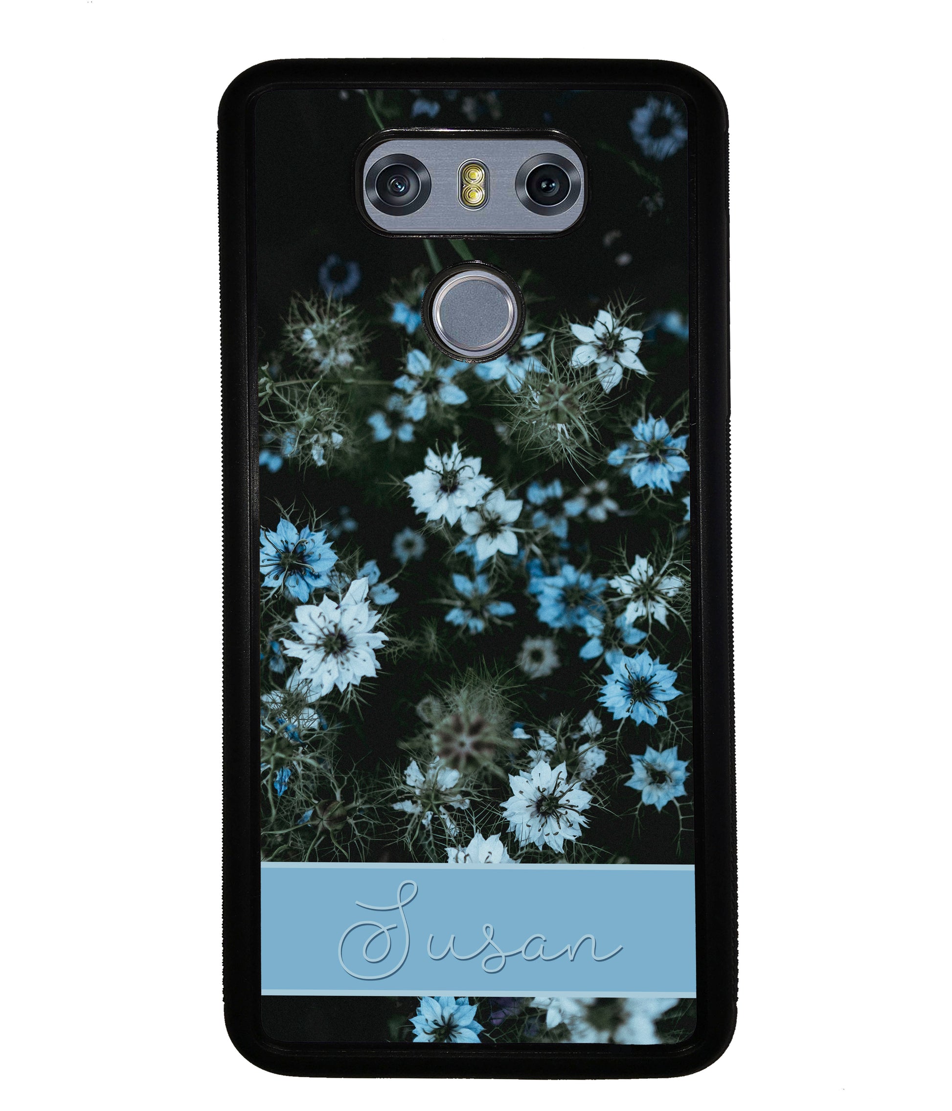 Blue Flowers Personalized | LG Phone Case