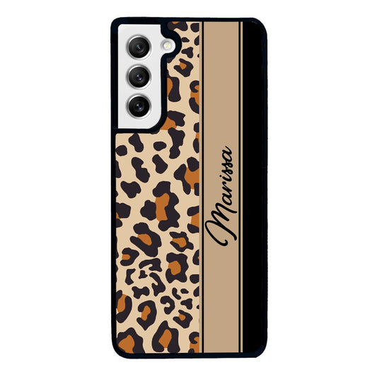 Leopard Skin Brown and Black Personalized | Samsung Phone Case