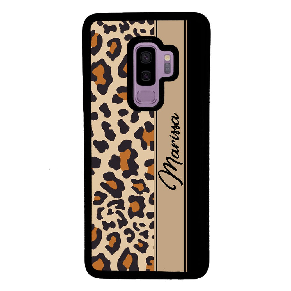 Leopard Skin Brown and Black Personalized | Samsung Phone Case