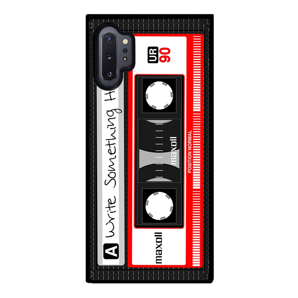 Cassette Tape Black and Red Personalized | Samsung Phone Case