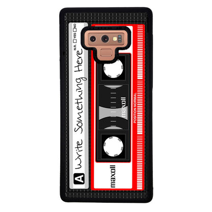 Cassette Tape Black and Red Personalized | Samsung Phone Case