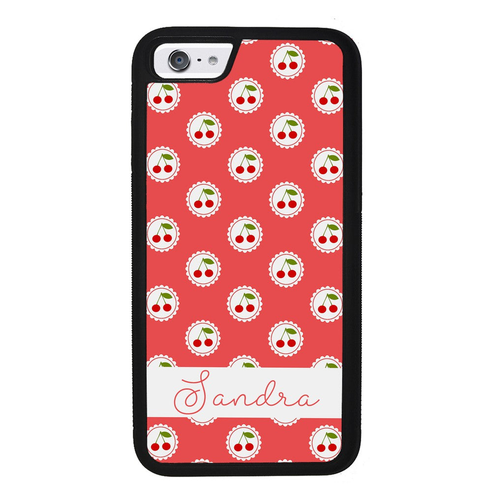 Pretty Little Cherries Cherry Texture Personalized | Apple iPhone Case