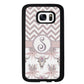 Chevron Vintage Skull Initial | Samsung Phone Case