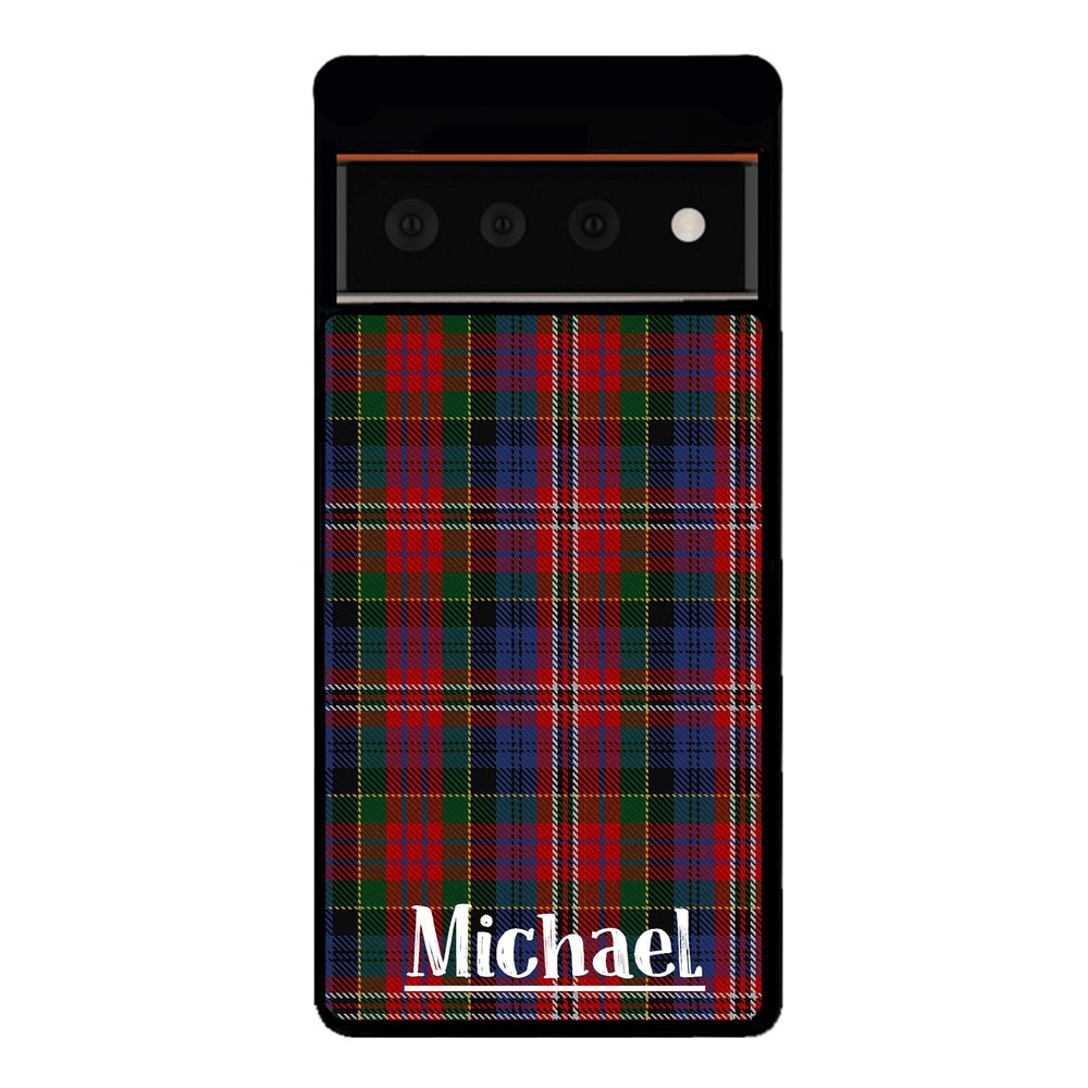 Plaid Tartan Sweater Green Blue and Red Personalized | Google Phone Case