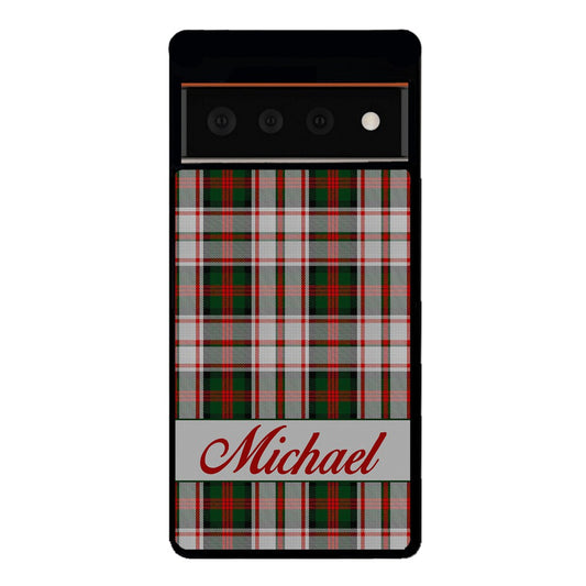 Red and Green Tartan Plaid Personalized | Google Phone Case