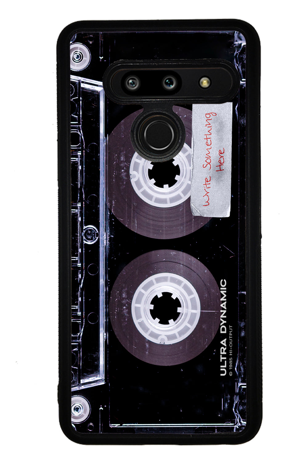 Clear Black Retro Cassette Tape Personalized | LG Phone Case