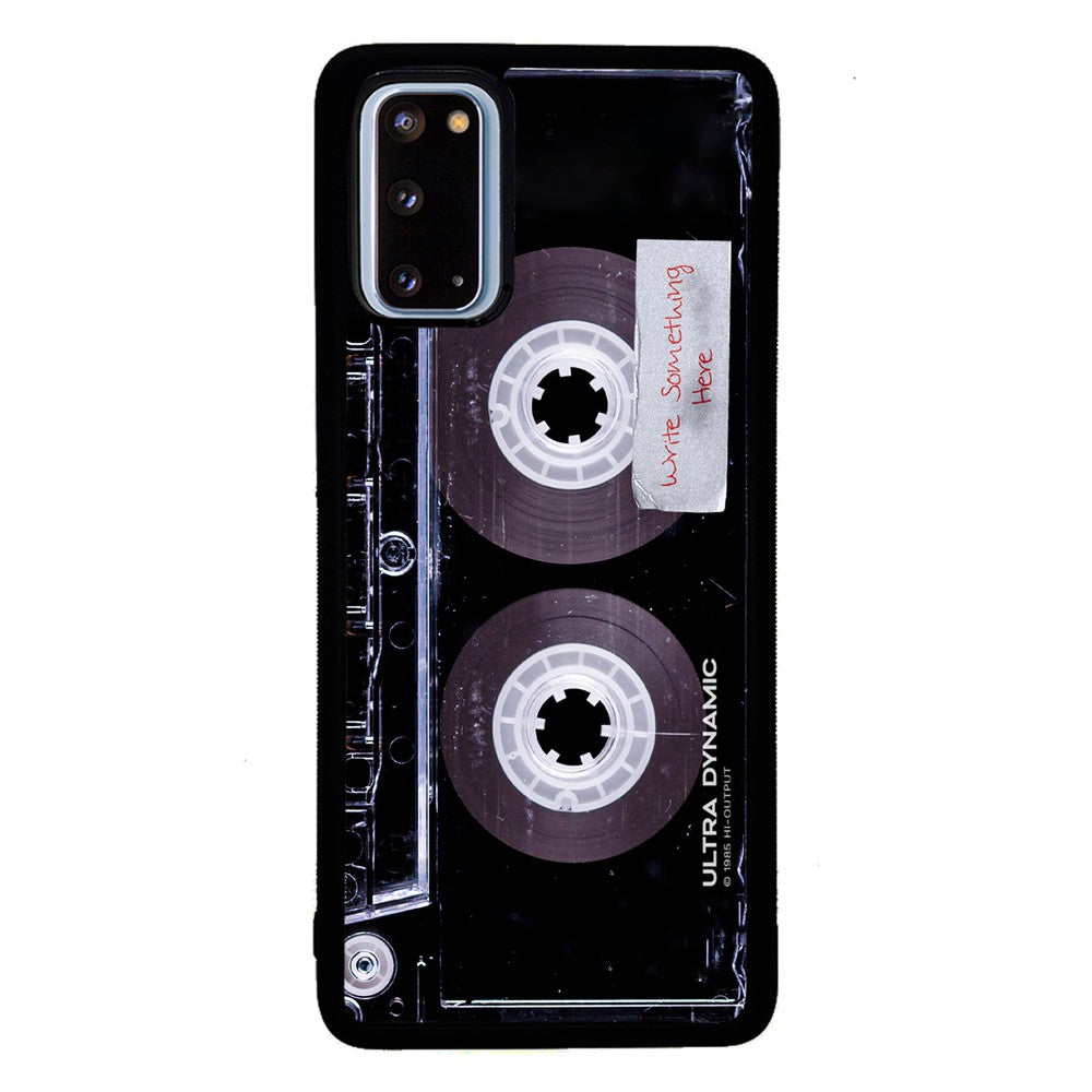 Clear Black Retro Cassette Tape Personalized | Samsung Phone Case