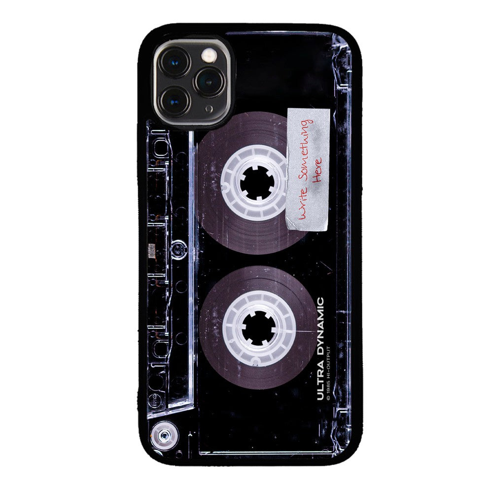 Clear Black Retro Cassette Tape Personalized | Apple iPhone Case