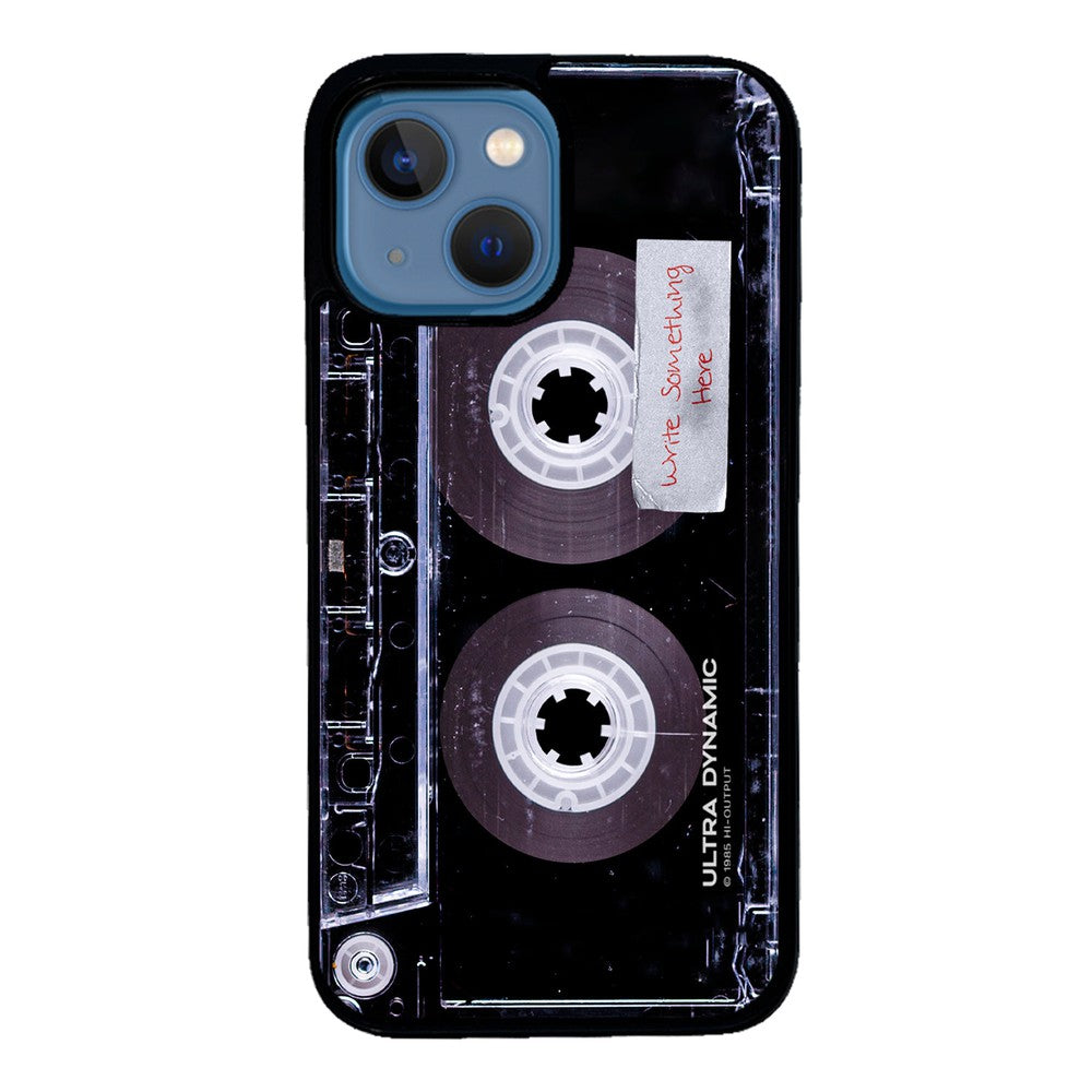 Clear Black Retro Cassette Tape Personalized | Apple iPhone Case