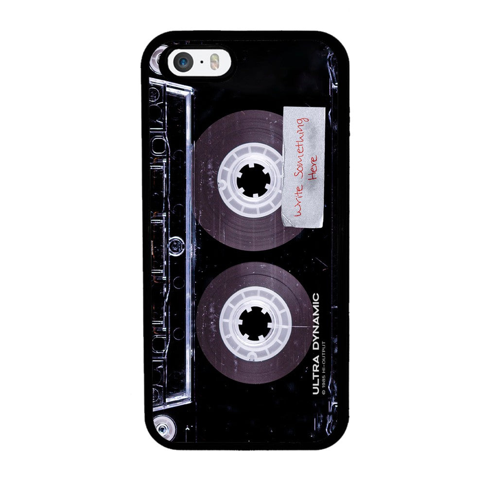 Clear Black Retro Cassette Tape Personalized | Apple iPhone Case