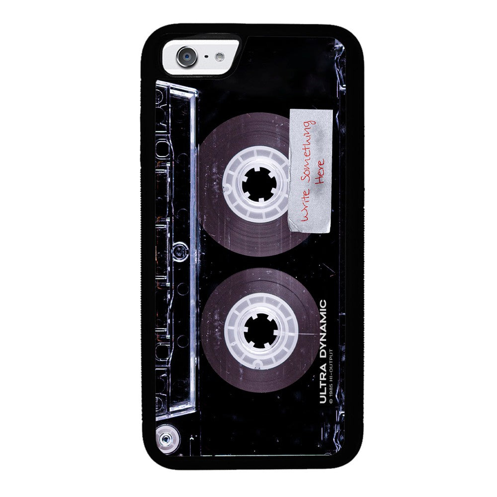 Clear Black Retro Cassette Tape Personalized | Apple iPhone Case