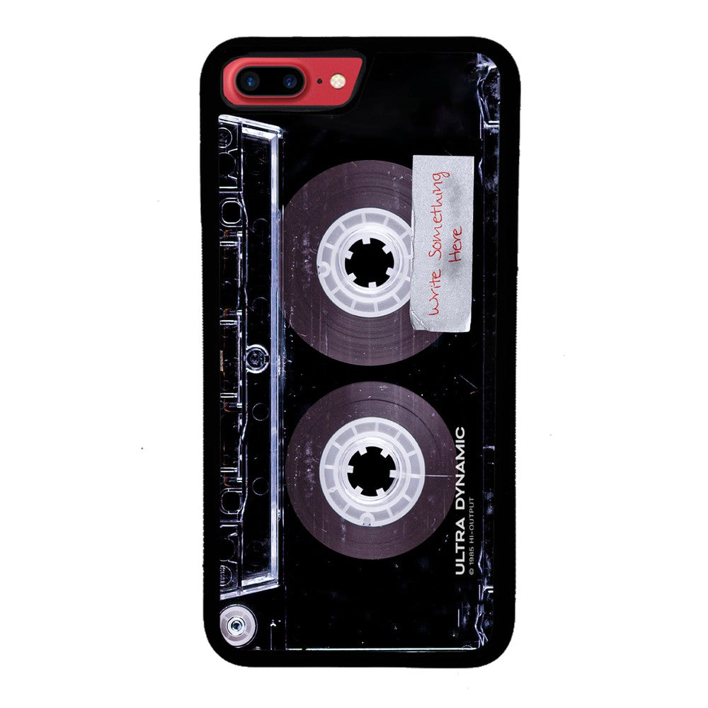 Clear Black Retro Cassette Tape Personalized | Apple iPhone Case