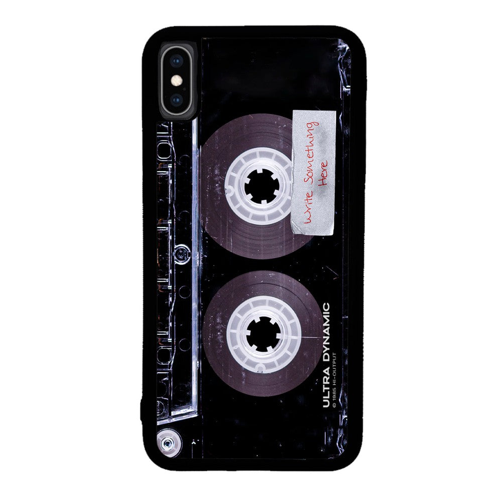 Clear Black Retro Cassette Tape Personalized | Apple iPhone Case