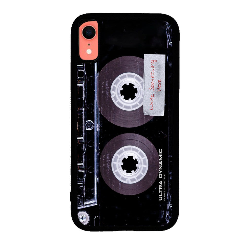 Clear Black Retro Cassette Tape Personalized | Apple iPhone Case