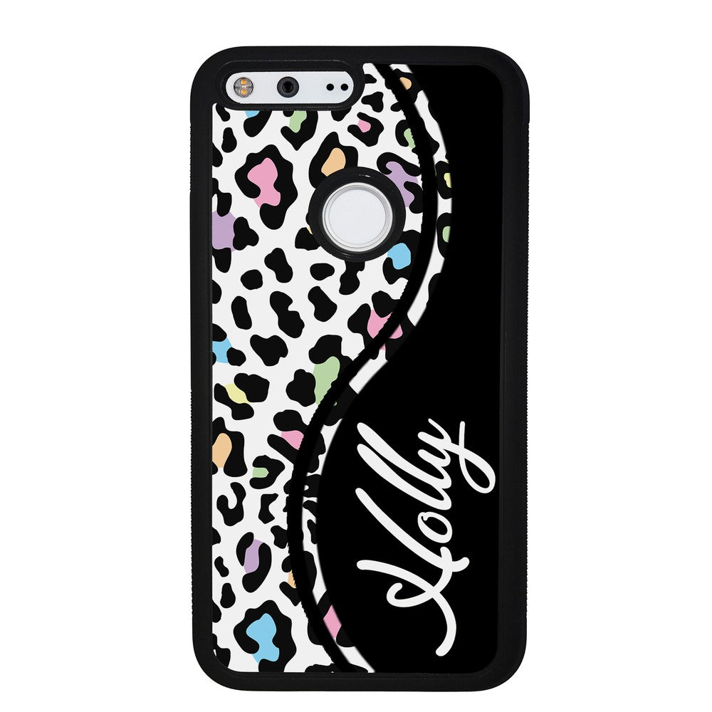 Colorful Cheetah Curvy Personalized | Google Phone Case