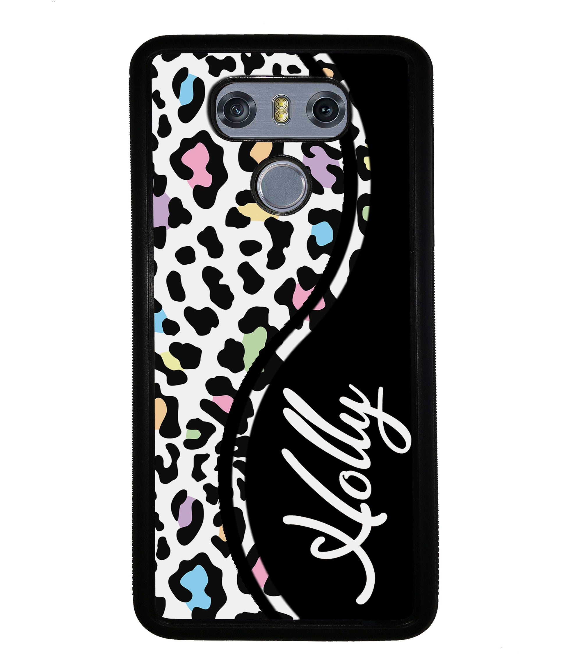 Colorful Cheetah Curvy Personalized | LG Phone Case