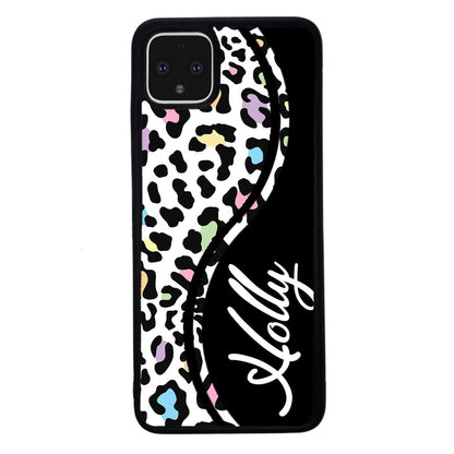 Colorful Cheetah Curvy Personalized | Google Phone Case