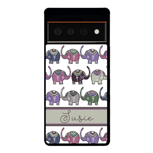 Elephant Tribal Pastel Personalized | Google Phone Case