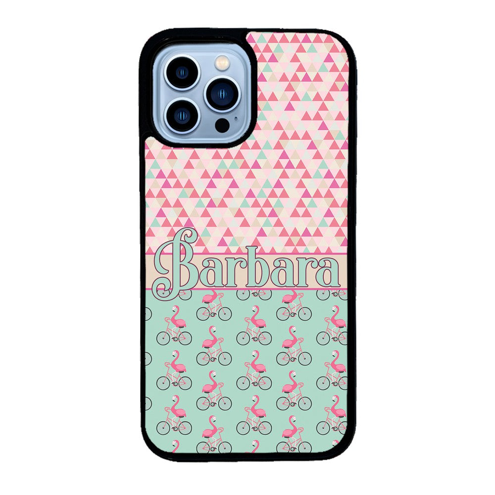 Flamingo's on Bicycle's Personalized | Apple iPhone Case