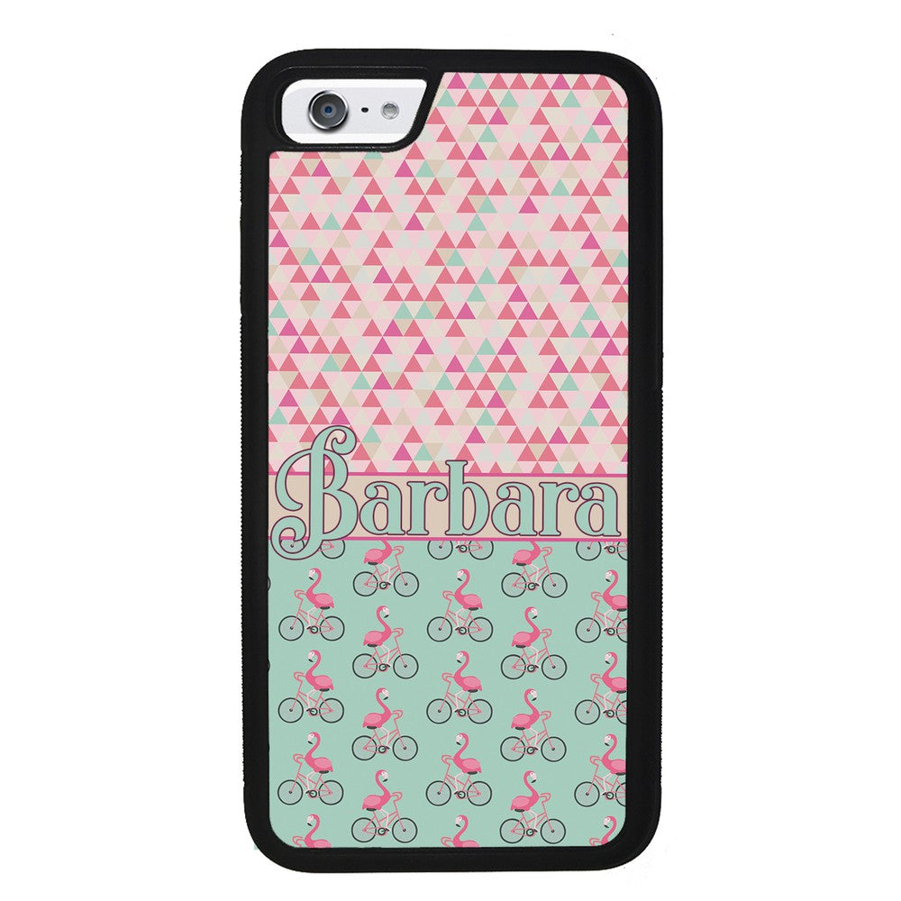 Flamingo's on Bicycle's Personalized | Apple iPhone Case