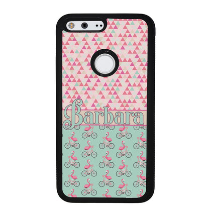 Flamingo's on Bicycle's Personalized | Google Phone Case