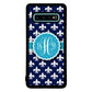 Blue Fleur De Lis Monogram | Samsung Phone Case