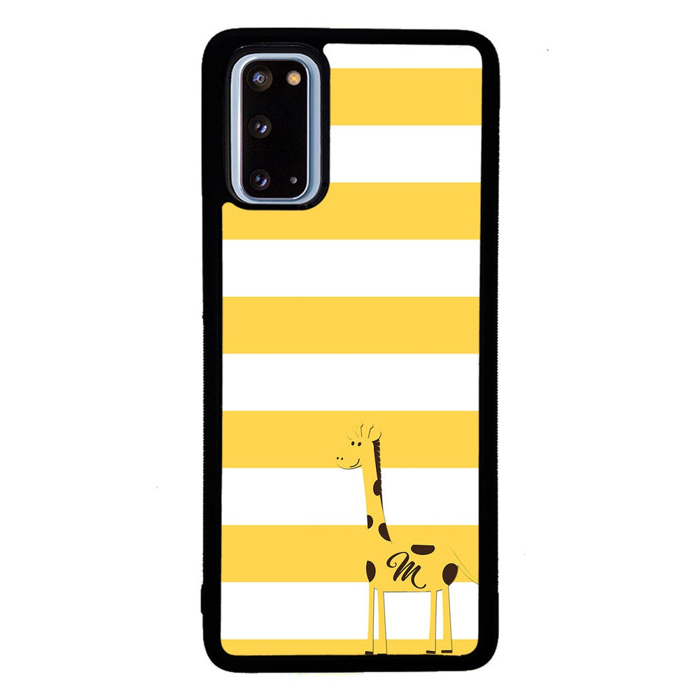 Giraffe Yellow Bars Initial | Samsung Phone Case