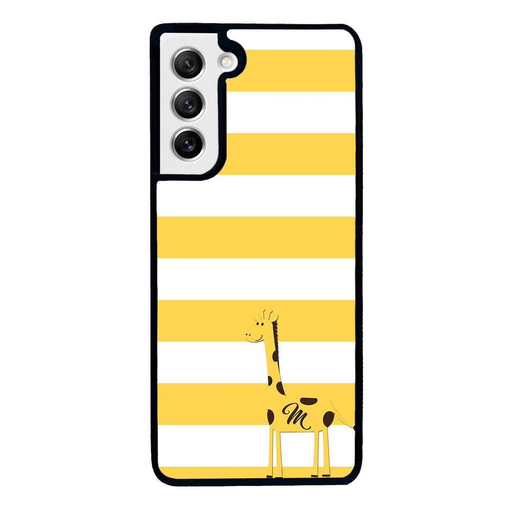 Giraffe Yellow Bars Initial | Samsung Phone Case