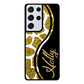 Gold Glitter Giraffe Curvy Personalized | Samsung Phone Case