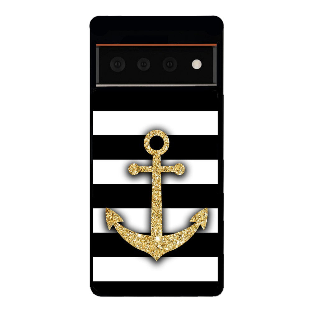 Golden Anchor Nautical Bars | Google Phone Case