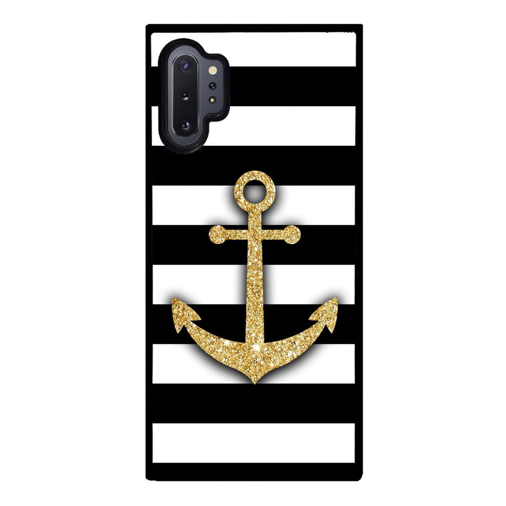 Golden Anchor Nautical Bars Samsung Phone Case Patyrn