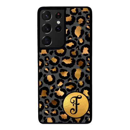 Gold Foil Leopard Skin Personalized | Samsung Phone Case