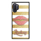 Red Glitter Lips Gold Bars Personalized | Samsung Phone Case