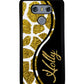 Gold Glitter Giraffe Curvy Personalized | LG Phone Case